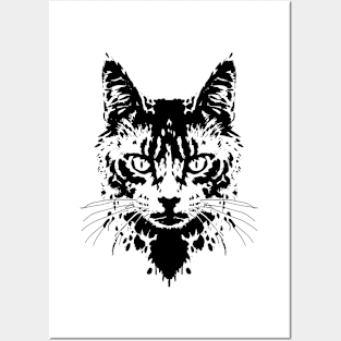 Cute Cat Illusion Design, Funny Cat Lover Gift Idea Posters and Art